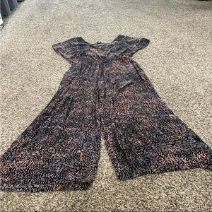 Cost Plus World Market Black and Pink Jumpsuit